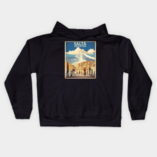 Salta Argentina Vintage Tourism Poster Kids Hoodie